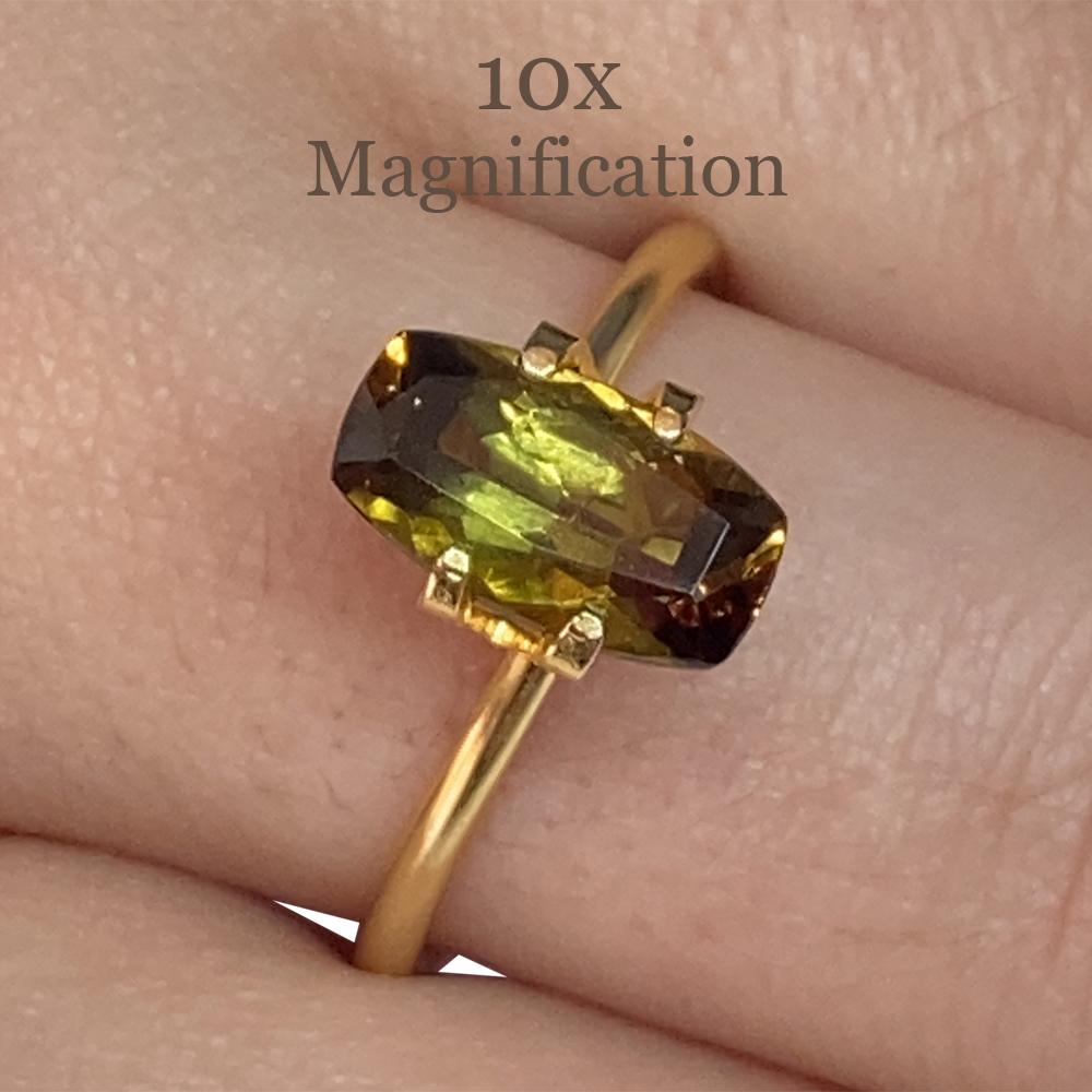 Brilliant Cut 1.96ct Cushion Andalusite GIA Certified For Sale