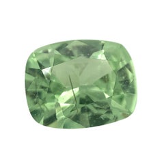 1.96ct Cushion Vivid Mint Green Garnet from Merelani, Tanzania