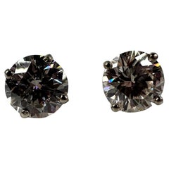 1.96ct diamond stud earrings 14KT white gold