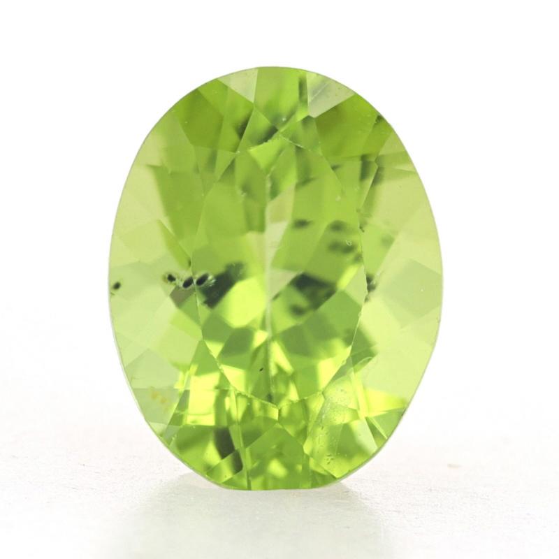 1.96ct Loose Peridot Gemstone - Oval Green Faceted Genuine 8.96mm x 6.95mm In New Condition For Sale In Greensboro, NC