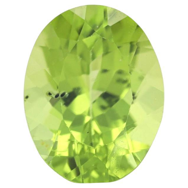 1.96ct Loose Peridot Gemstone - Oval Green Faceted Genuine 8.96mm x 6.95mm For Sale