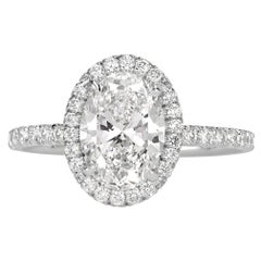 1.96ct Oval Cut Diamond Engagement Ring