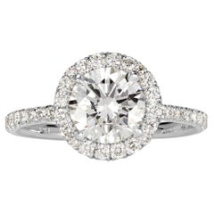 1.96ct Round Brilliant Cut Diamond Engagement Ring