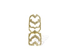 1.97 Carat Diamond Gold Fancy Long Finger Ring 18 Karat Yellow Gold