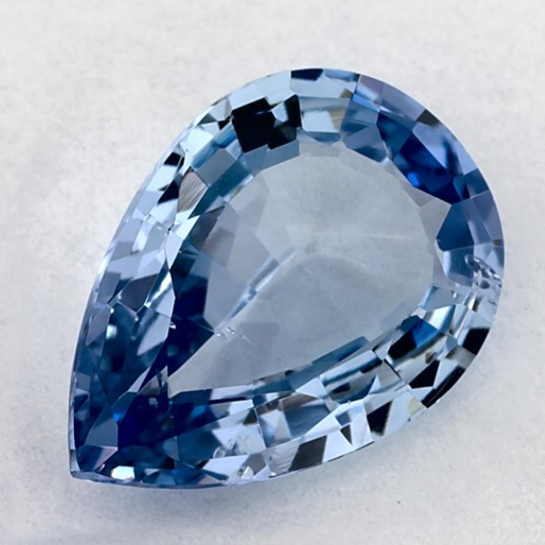 Taille poire 1.97 Ct Blue Sapphire Pear Certified Loose Gemstone (pierre précieuse en vrac) en vente