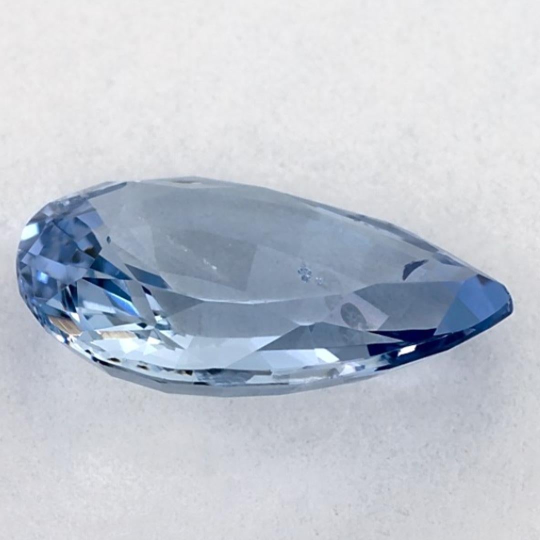 1.97 Ct Blue Sapphire Pear Certified Loose Gemstone (pierre précieuse en vrac) Neuf - En vente à Fort Lee, NJ