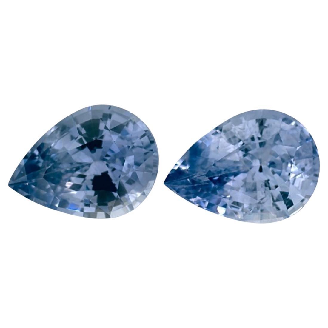 1.97 Ct Blue Sapphire Pear Loose Gemstone