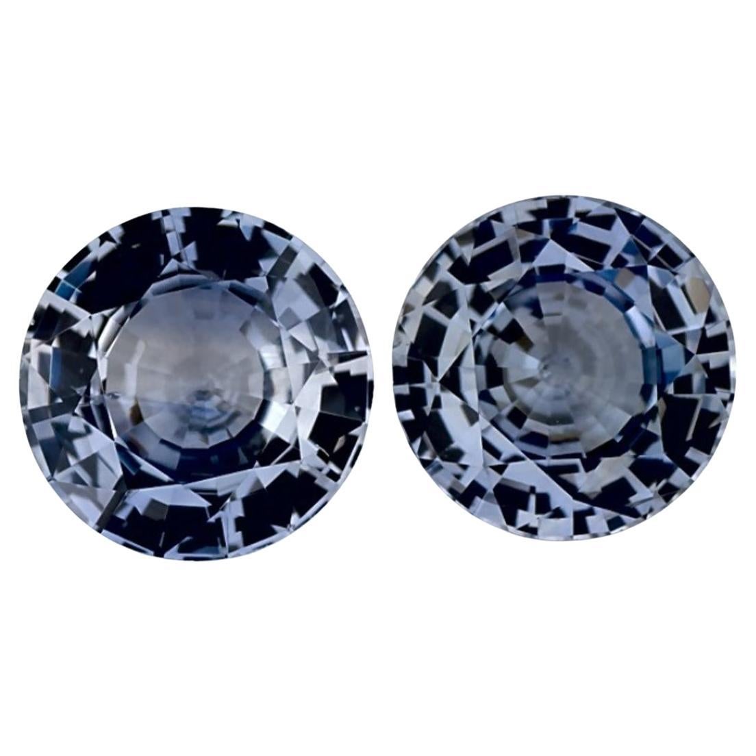 1.97 Ct Blue Sapphire Round Loose Gemstone For Sale