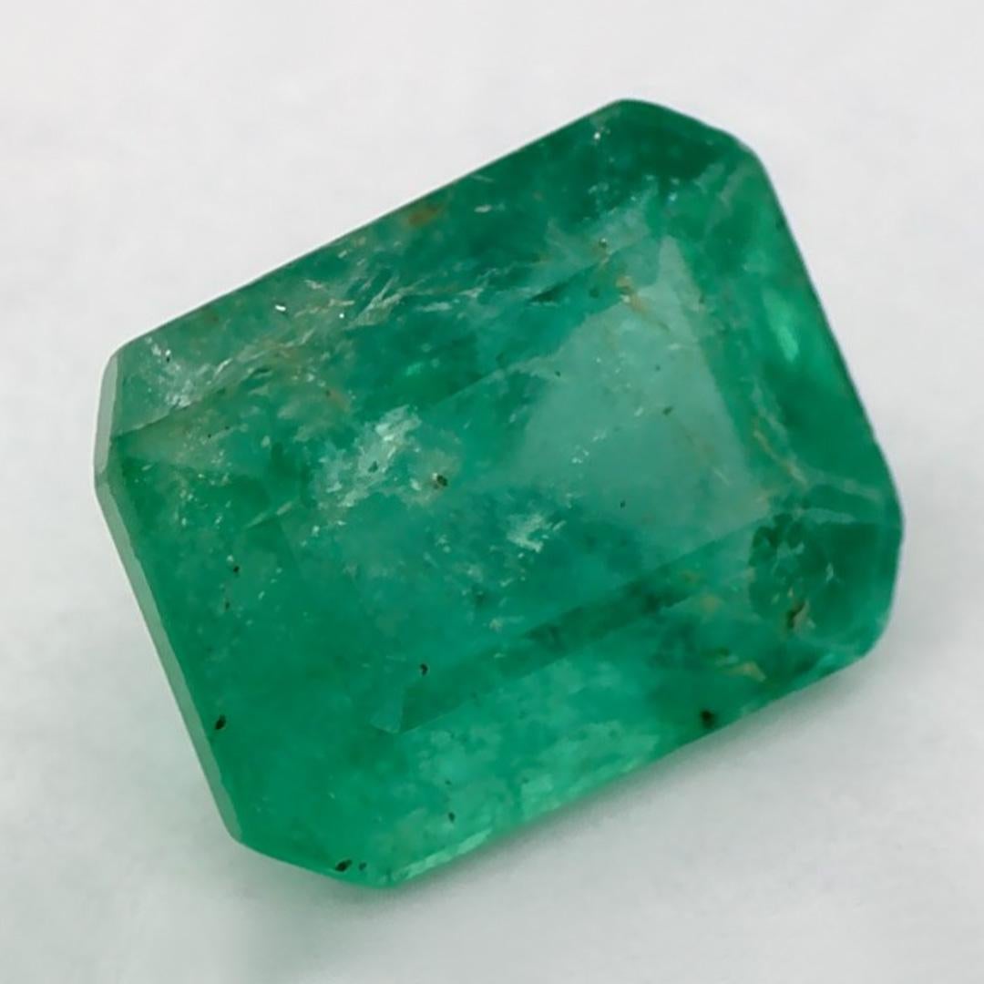 1.97 Ct Emerald Octagon Cut Loose Gemstone In New Condition In Fort Lee, NJ