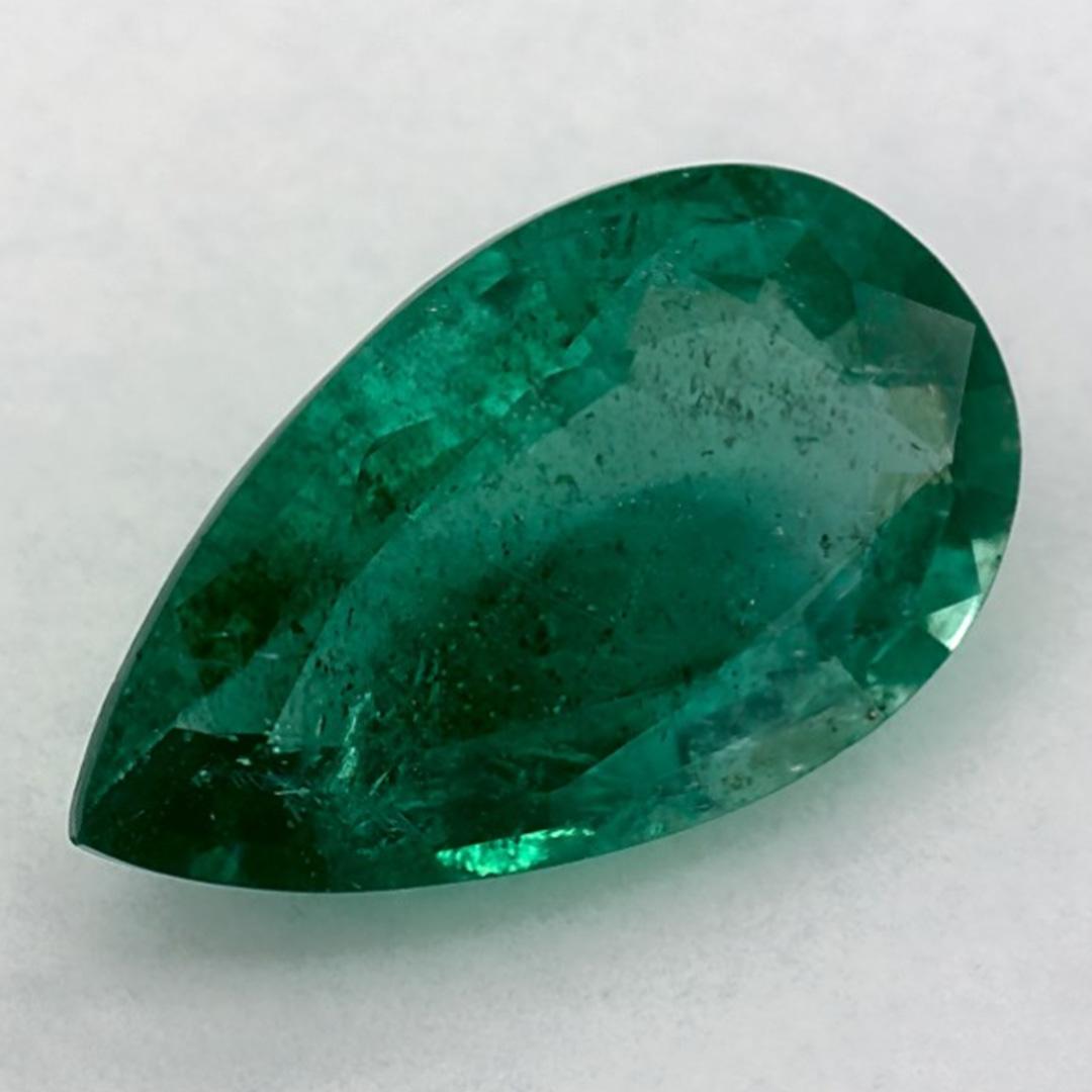 Pear Cut 1.97 Ct Emerald Pear Loose Gemstone