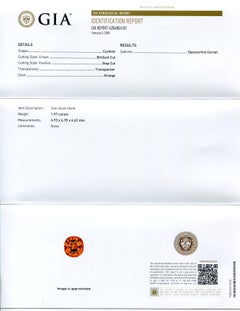 1.97 Ct Fanta Orange Spessartine / Spessartite Garnet Cushion, GIA Certified