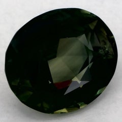 1.97 Ct Green Sapphire Oval Certified Loose Gemstone