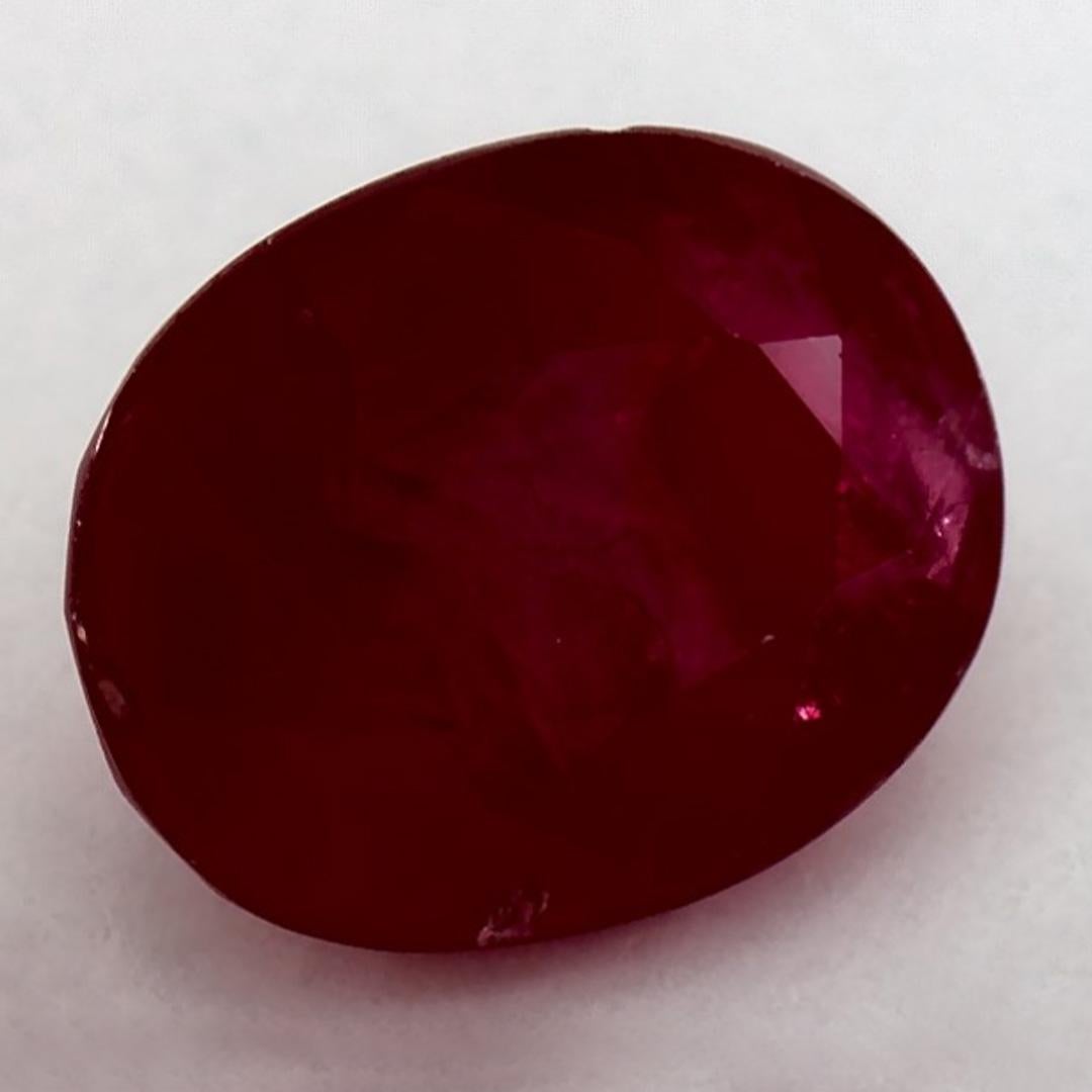 Taille ovale 1.97 Ct Ruby Oval Loose Gemstone (pierre précieuse en vrac)