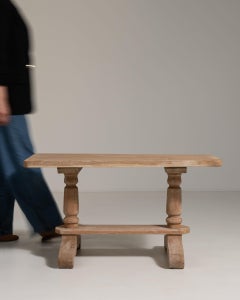1970-1979 France Weathered Whitewash Cerused Oak Console