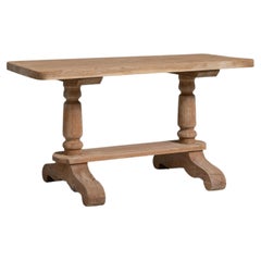 1970-1979 France Weathered Whitewash Cerused Oak Console