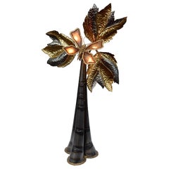 1970-1980 Floor Lamp with Butterfly in the Style of Duval Brasseur or I.Faure