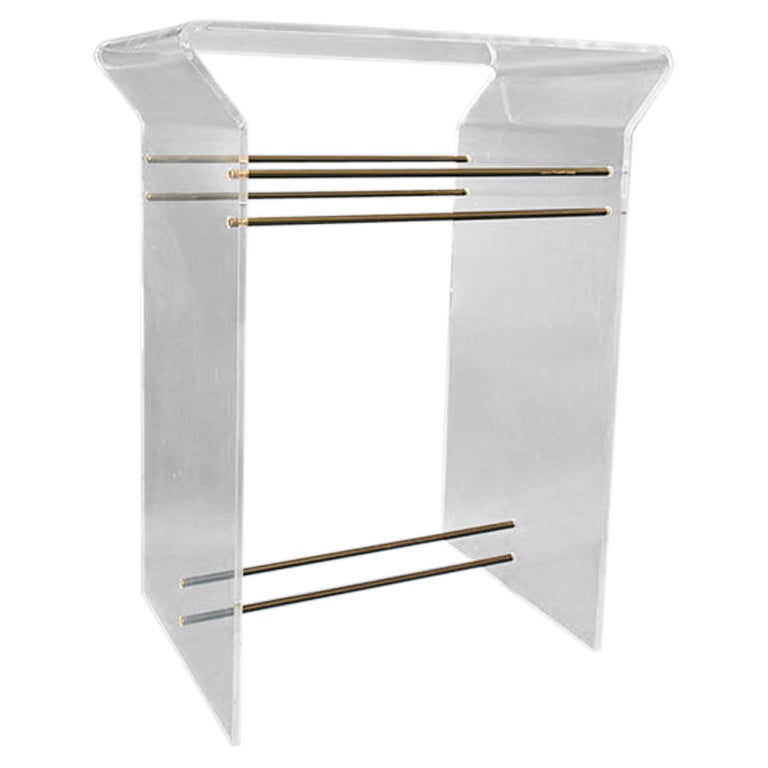1970-1980, Console Tabel/table à écrire vintage, structure en plexiglas