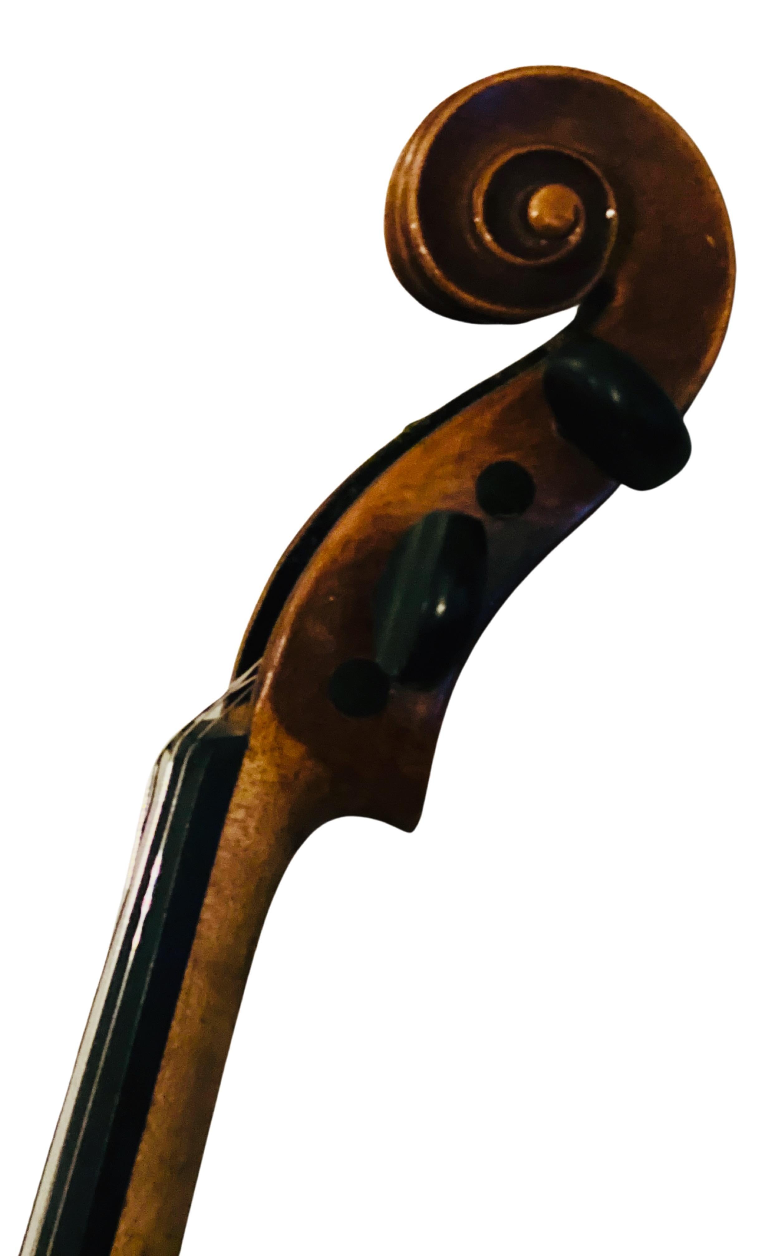 1970 3/4 E.R. Pfretzschner Hand-Crafted Violin in the Style of A. Stradivarius en vente 5