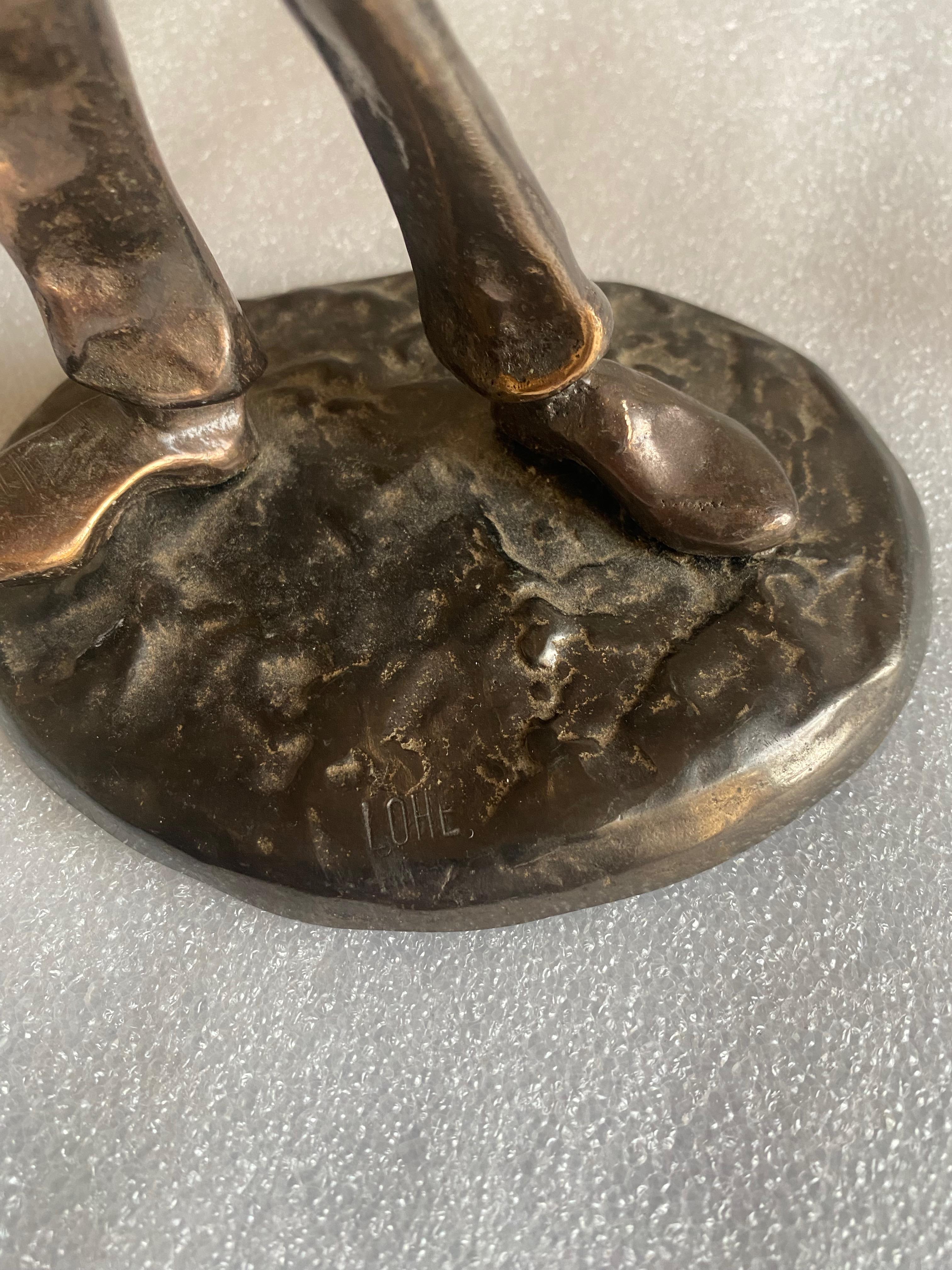 1970/80 Saxofonista y trompetista y violín en bronce, esculturas firmadas LOHE finales del siglo XX en venta