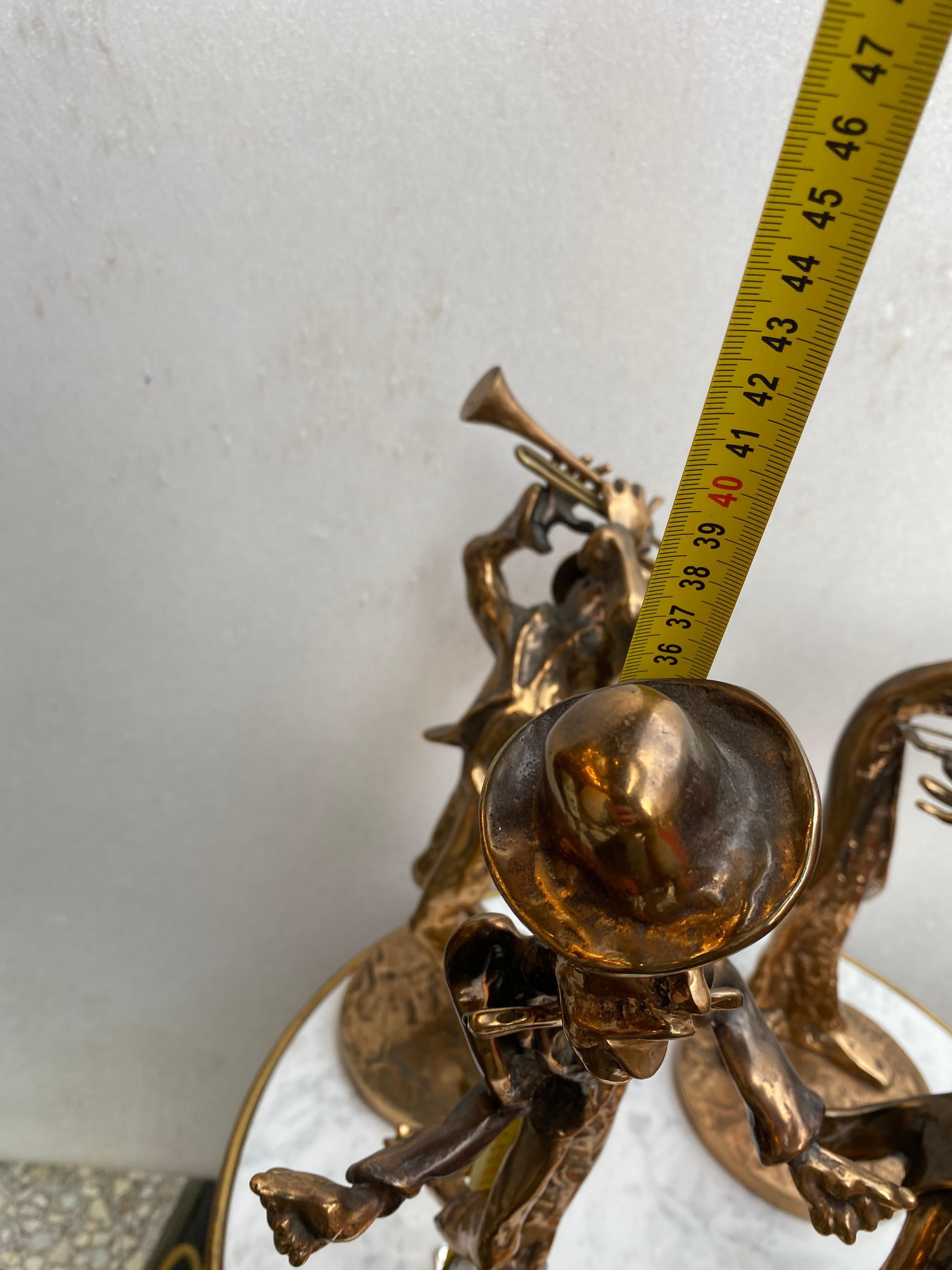 1970/80 'La banda de jazz' 4 esculturas de bronce, firmadas LOHE en venta 3