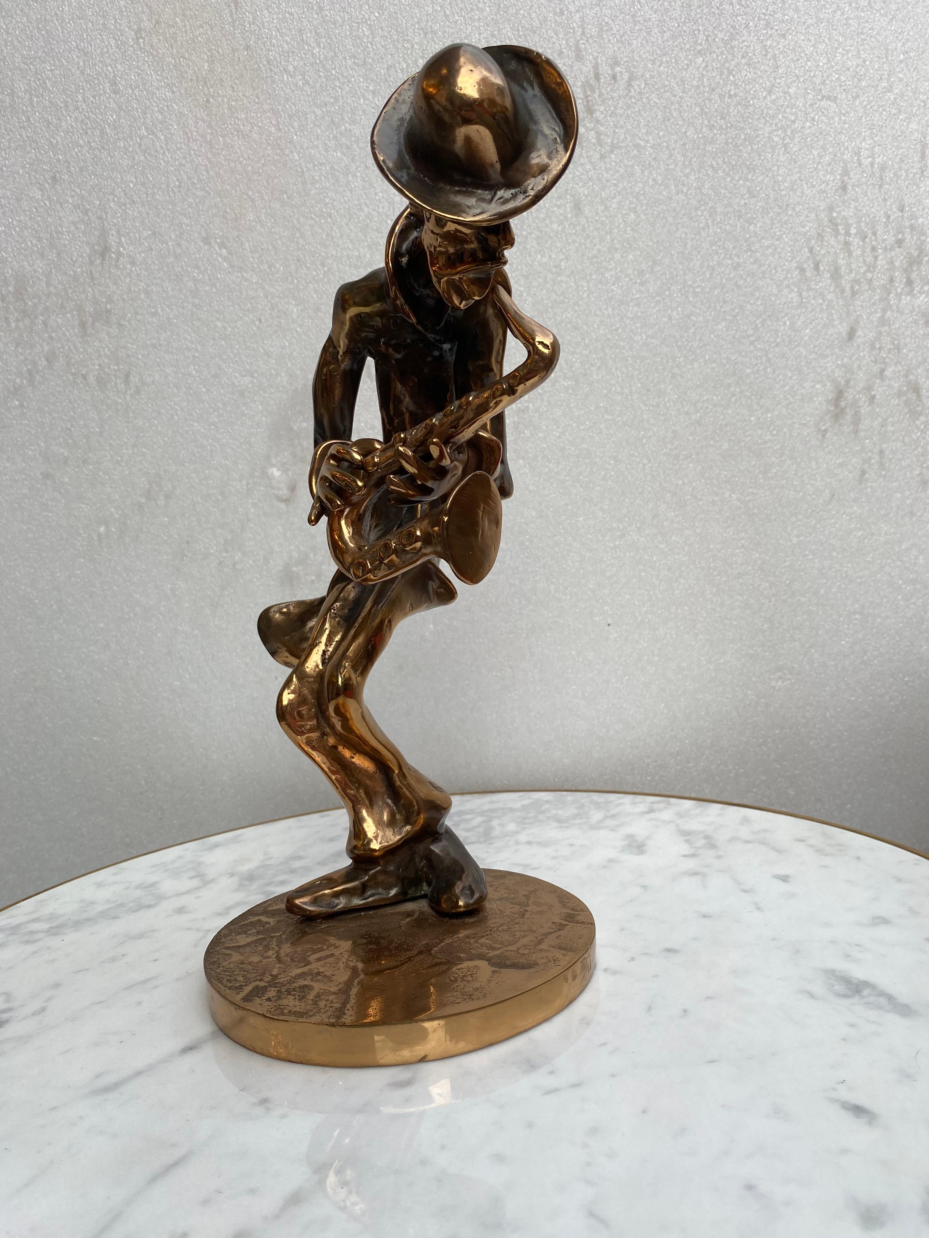1970/80 'La banda de jazz' 4 esculturas de bronce, firmadas LOHE en venta 12