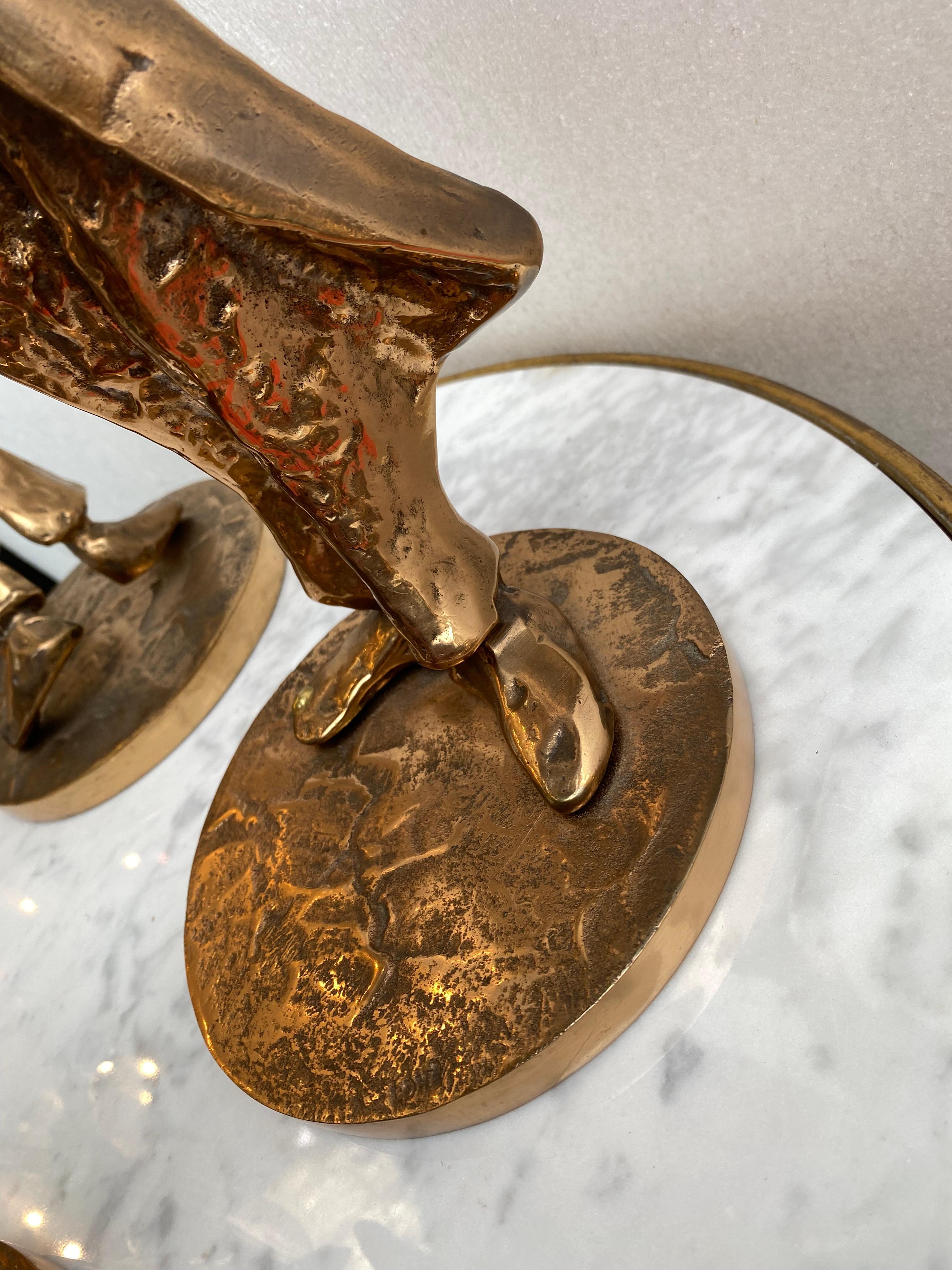 1970/80 'La banda de jazz' 4 esculturas de bronce, firmadas LOHE en venta 1