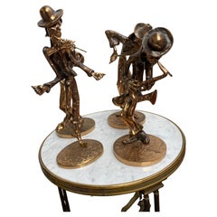 1970/80 'The Jazz Band' 4 Bronze-Skulpturen, signiert LOHE