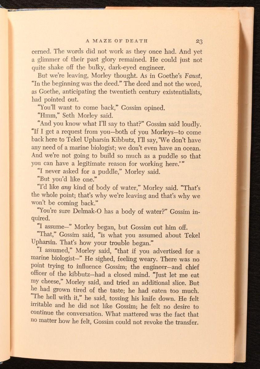 1970 Un labyrinthe de la mort Bon état - En vente à Bath, GB