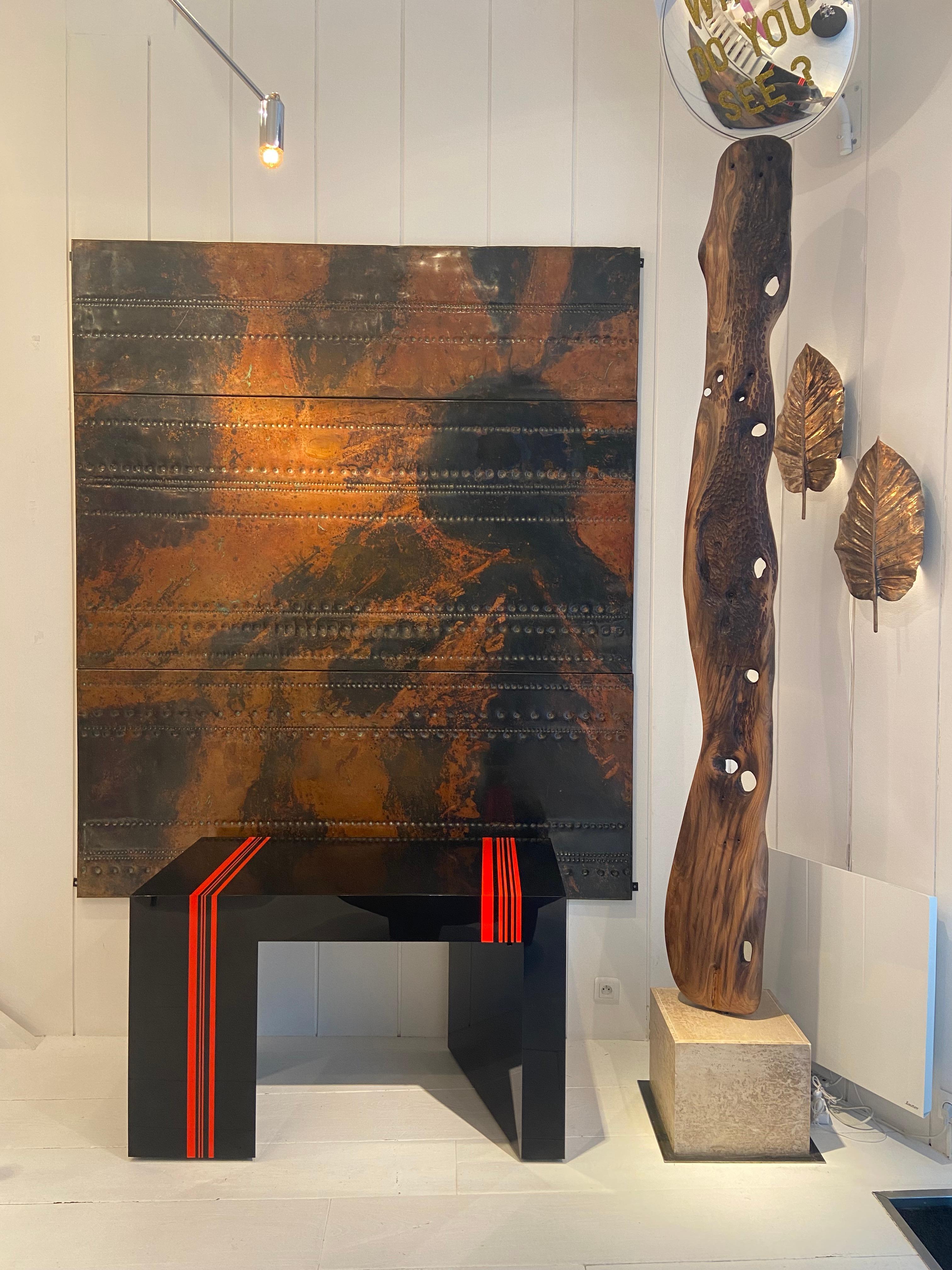 Mid-Century Modern 1970 Abstract Wood Sculpture For Sale