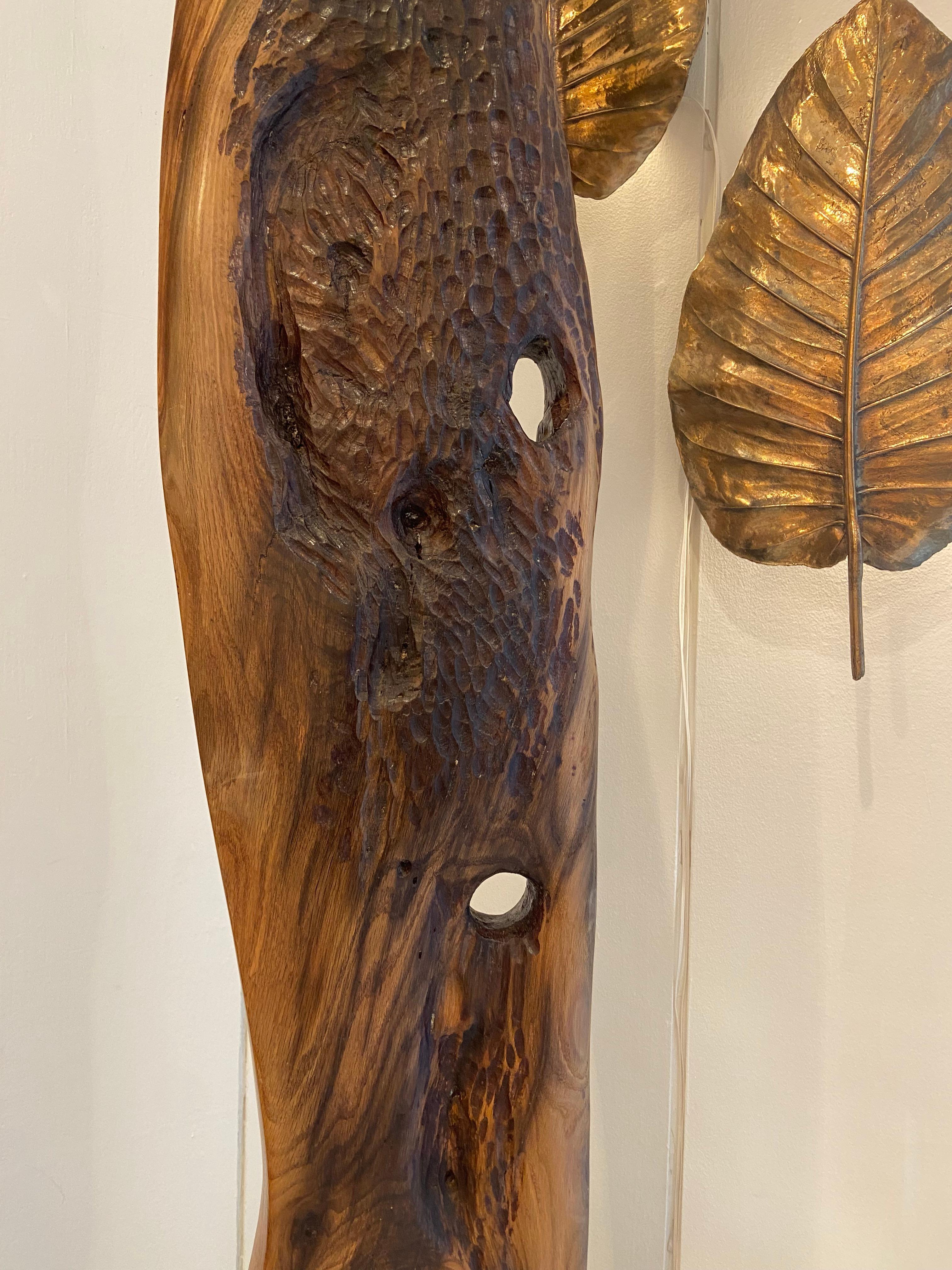 Late 20th Century 1970 Abstract Wood Sculpture For Sale