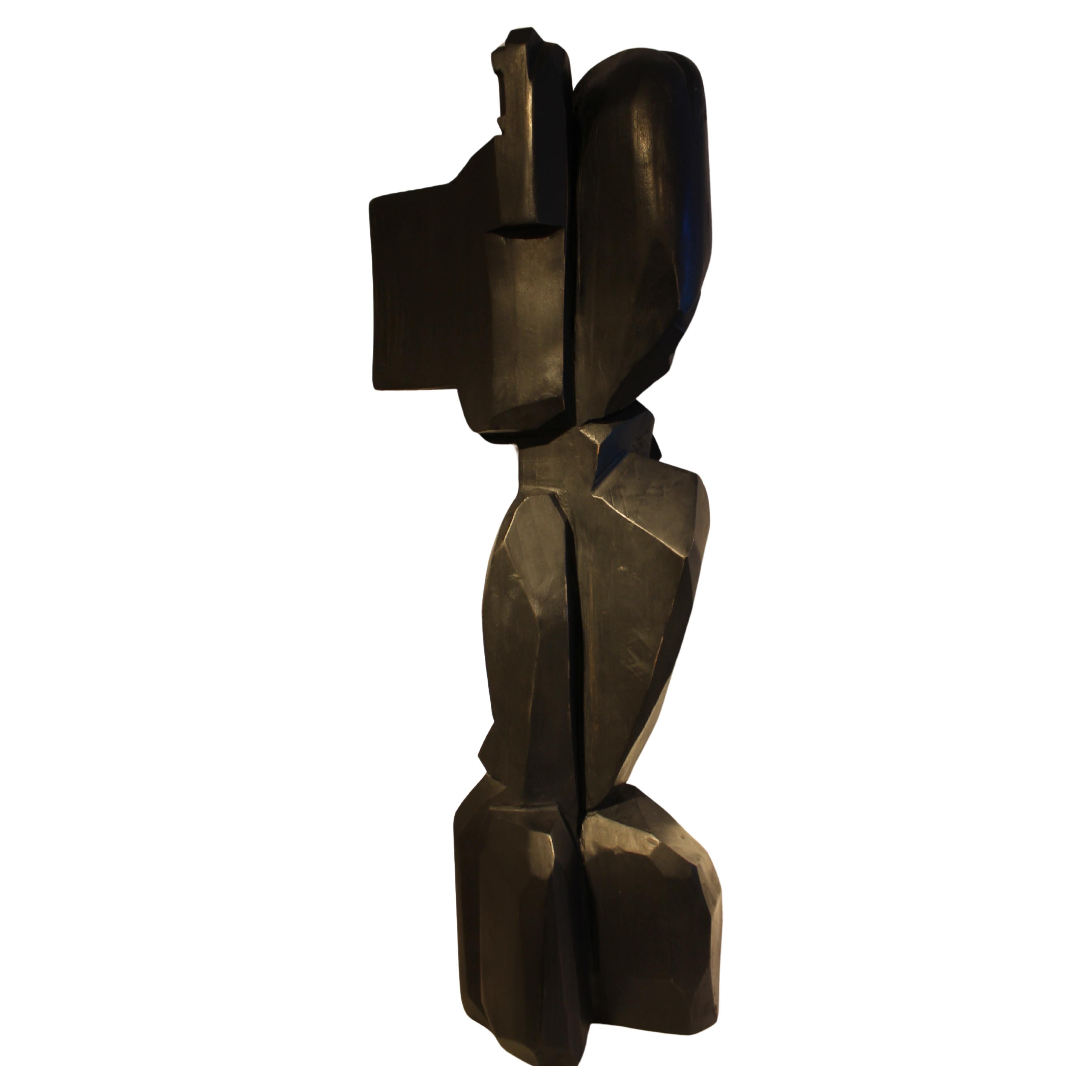 1970 Abstract Wood Sculpture For Sale