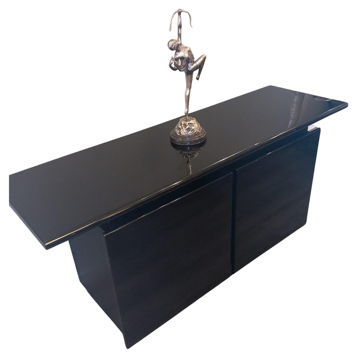 1970 Acerbis Black Lacquered Two-Door Sideboard