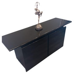 1970 Acerbis Buffet à deux portes laqué noir