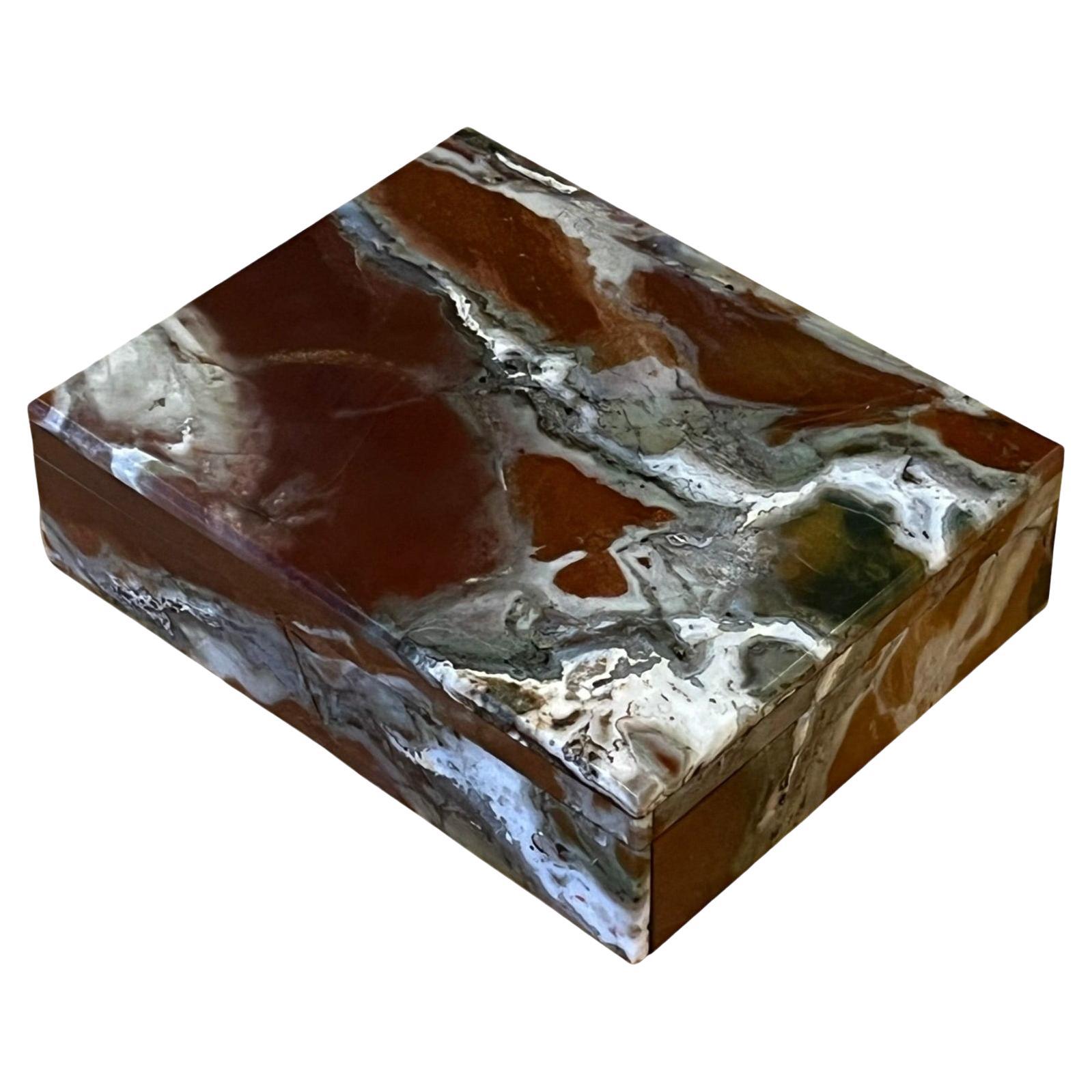 1970 Agate and Quartz Box - Italy, circa 1970