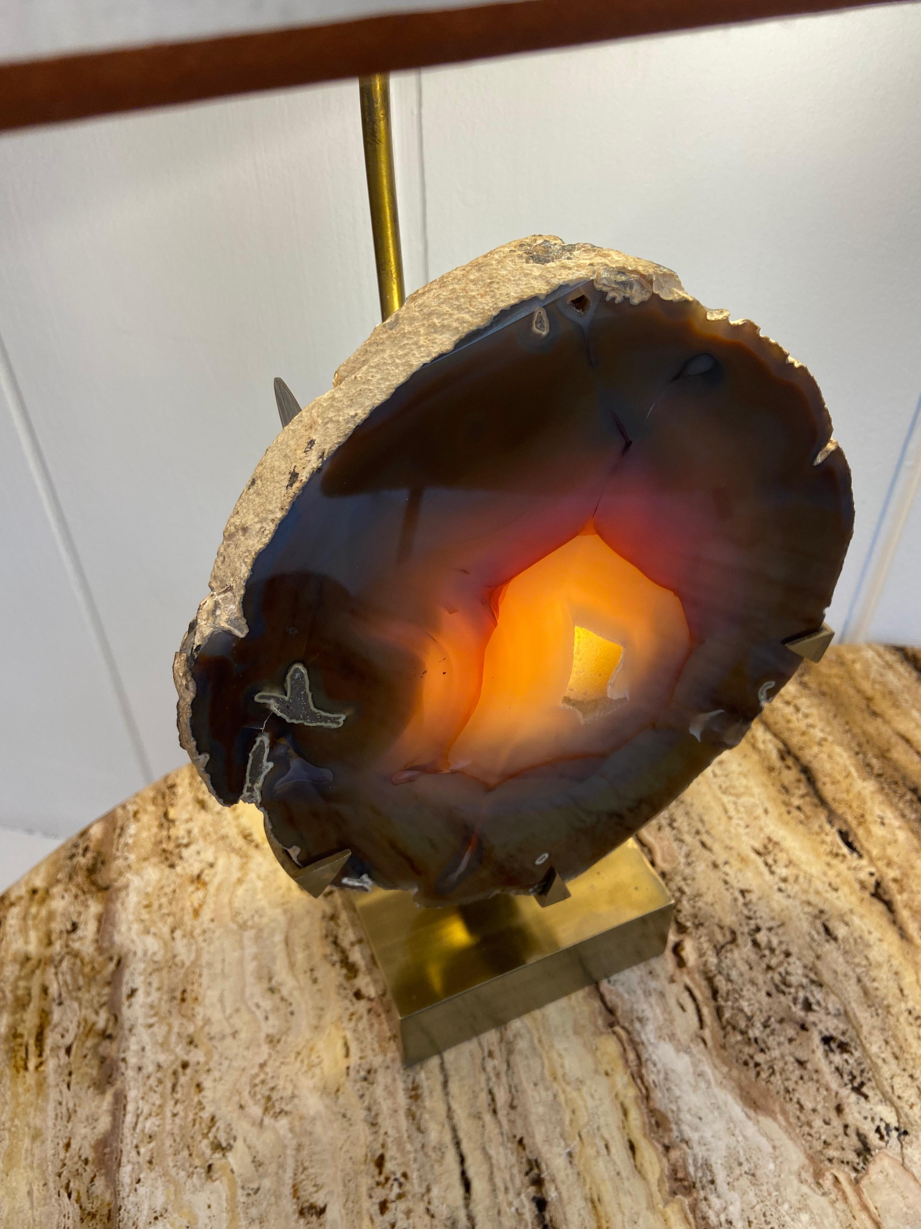 1970 Agate Stone Lamp  For Sale 2