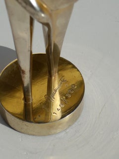 1970 Amelio Roccamonte Italian Art Modern Silver Bronze Metal Sculpture