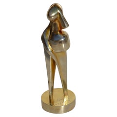 1970 Amelio Roccamonte Italian Art Modern Silver Bronze Metal Sculpture