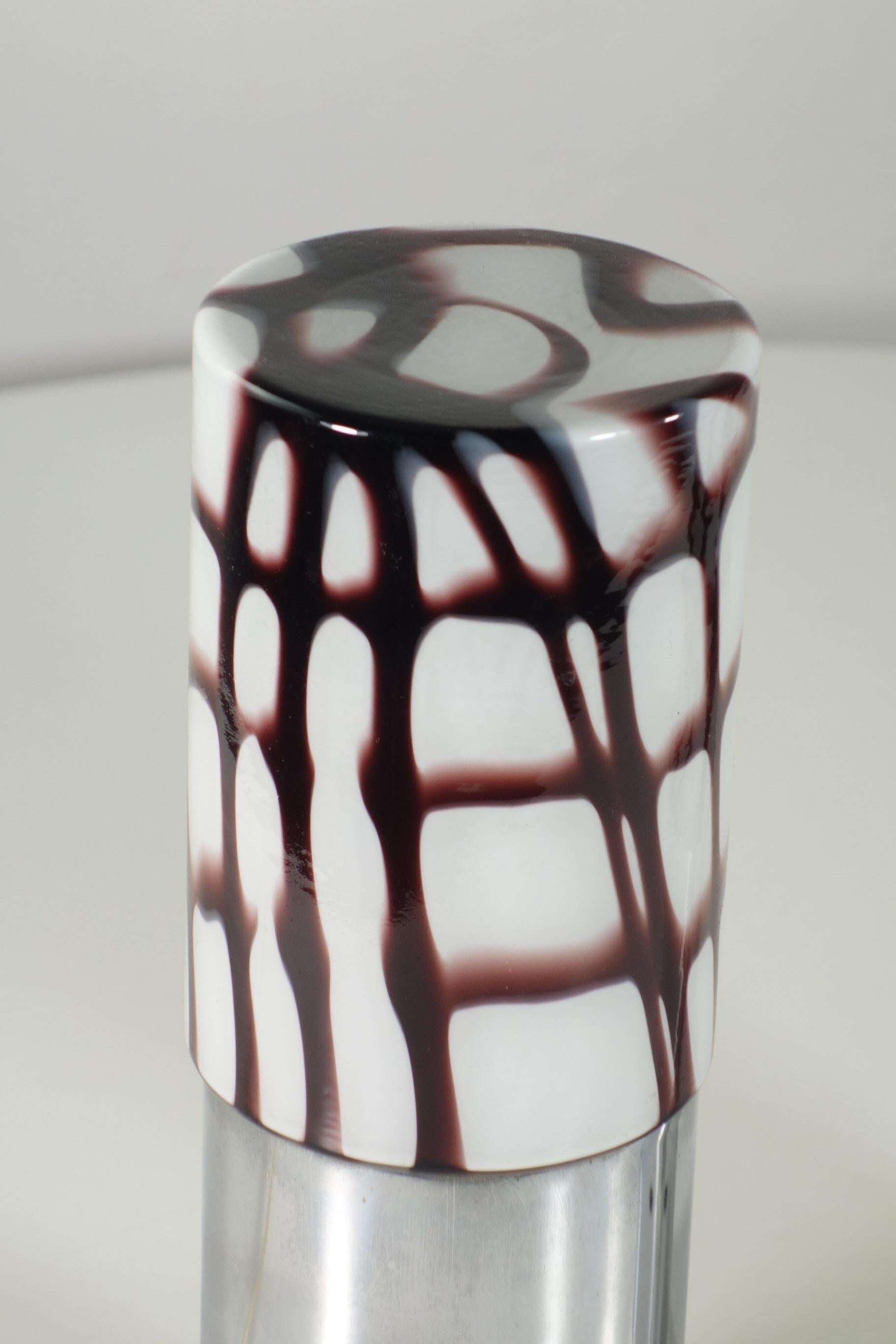 Angelo Brotto Esperia Italienisches Space Age Design-Glas-Tischlampen, 2 Tischlampen, 1970 im Angebot 4