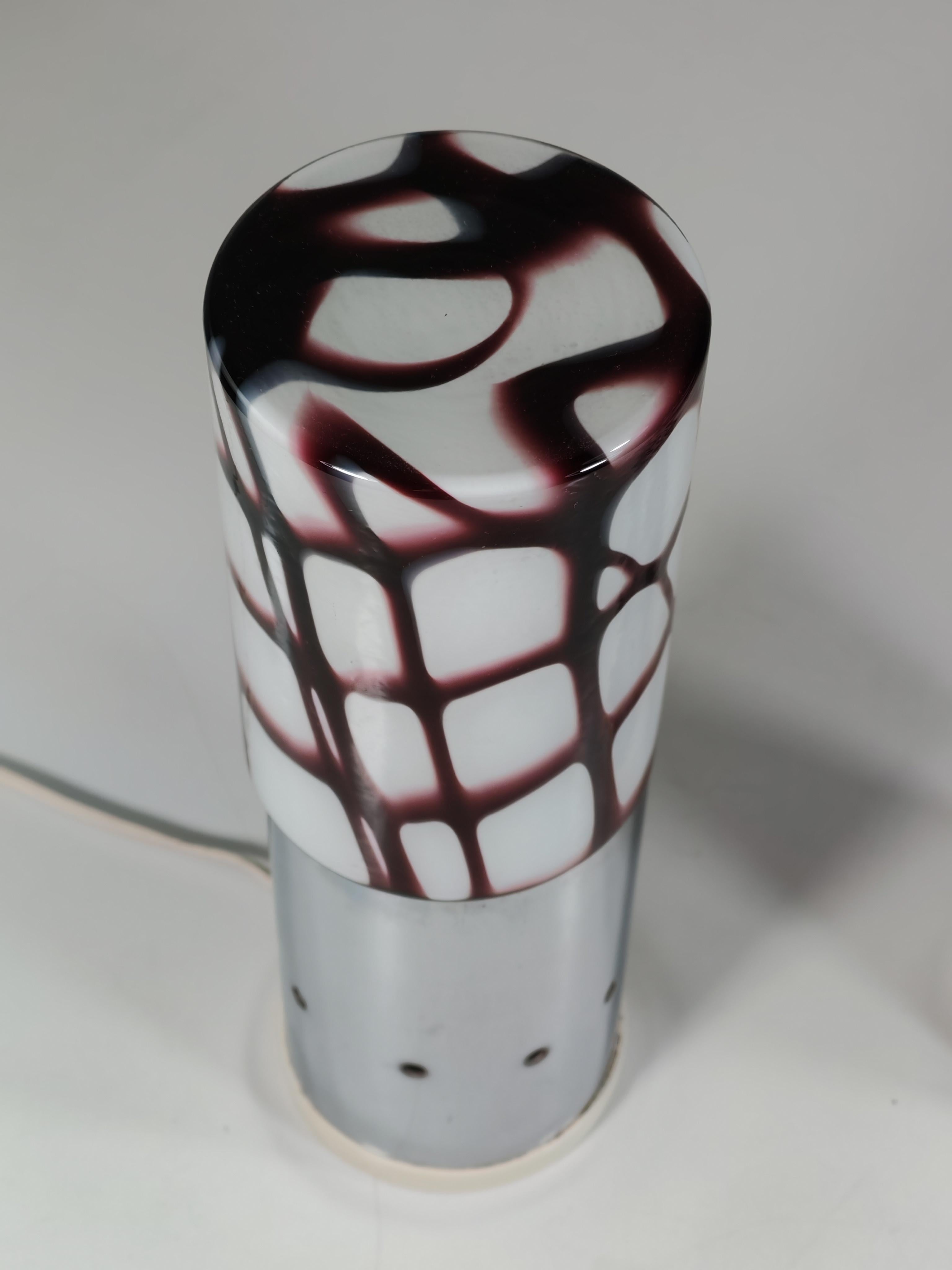 Angelo Brotto Esperia Italienisches Space Age Design-Glas-Tischlampen, 2 Tischlampen, 1970 im Angebot 1