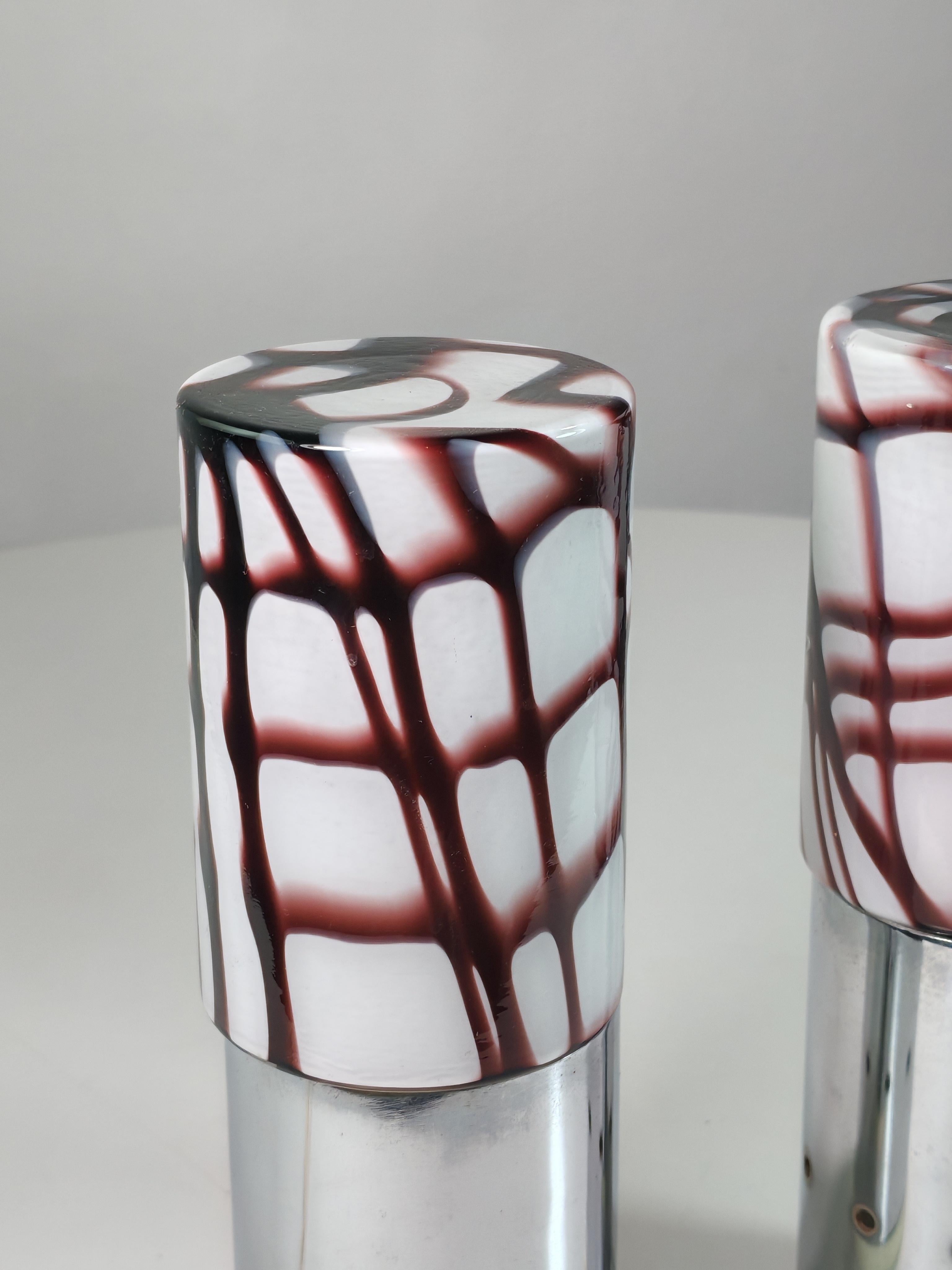 Angelo Brotto Esperia Italienisches Space Age Design-Glas-Tischlampen, 2 Tischlampen, 1970 im Angebot 2