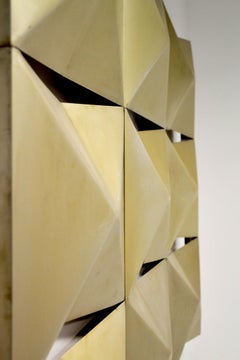 1970, Architectural Set Wall Panels Golden Aluminum Facade Elements