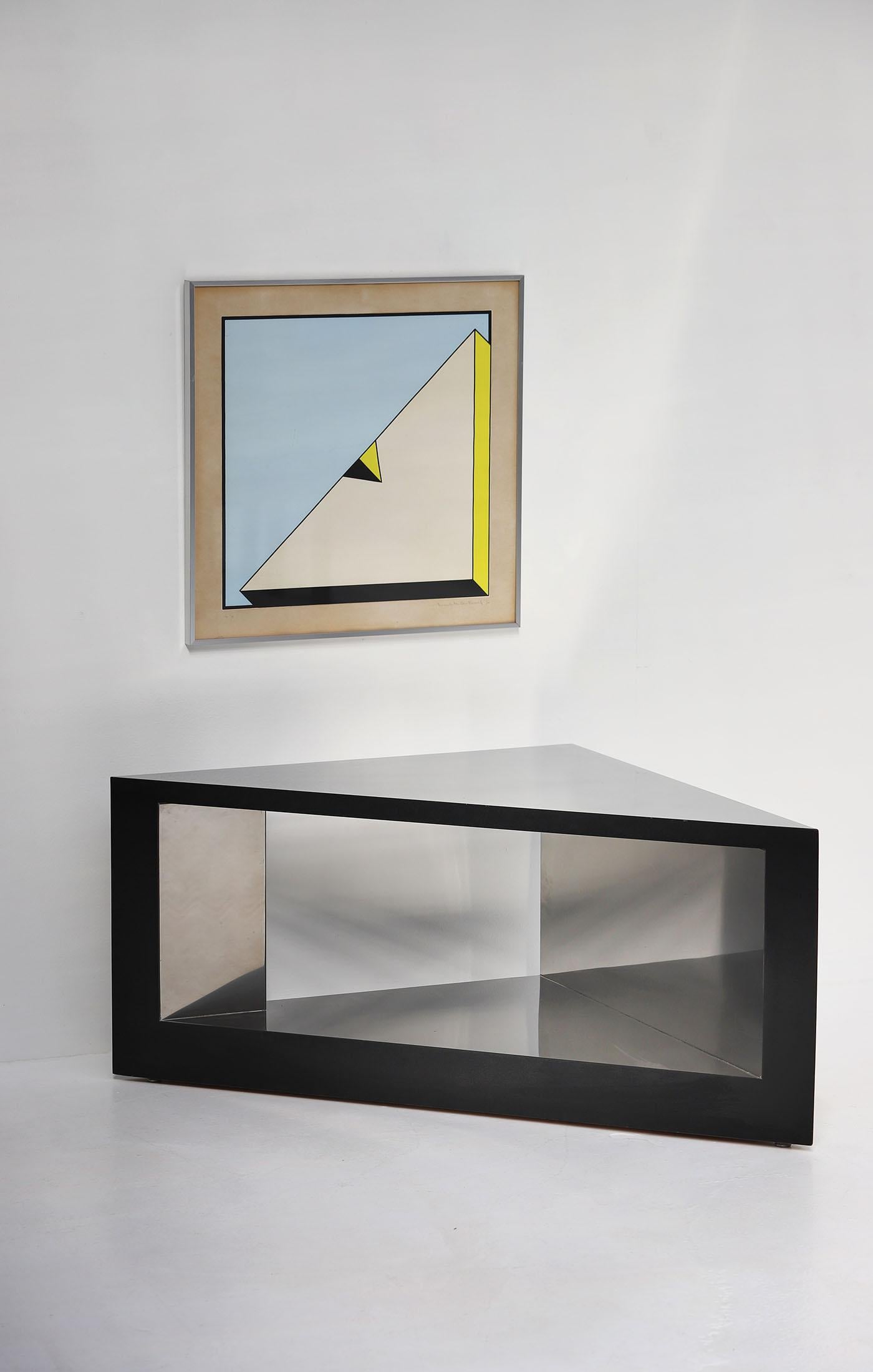 1970 artwork gouache on paper by Vincent Van Den Meersch In Good Condition For Sale In Antwerpen, Antwerp