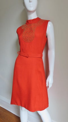 B. H. Wragge Studded Linen Dress 1970