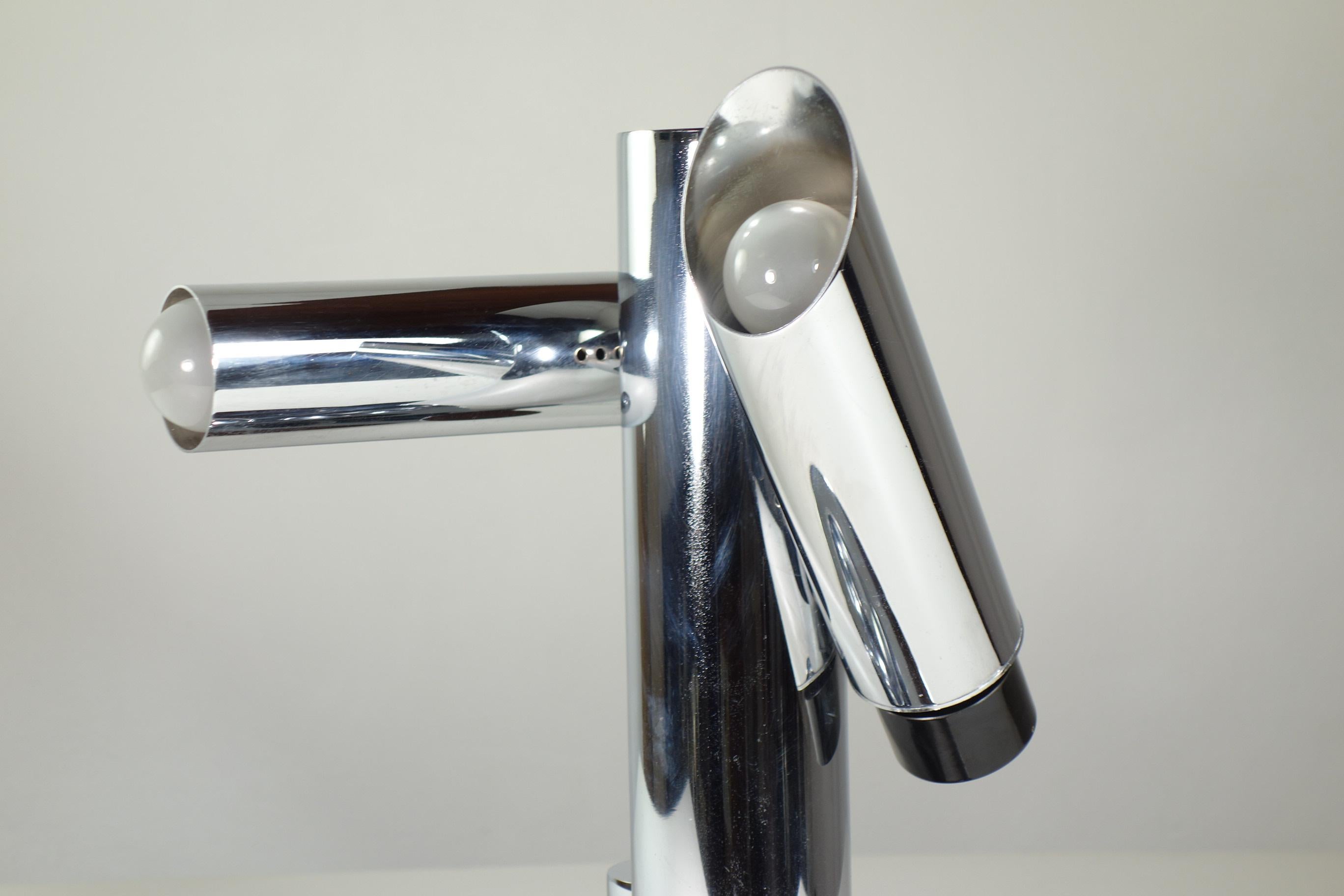 Fin du 20e siècle Lampe de bureau Babilonia Fase Espagne, 1970, design de l'ère spatiale chromée en vente