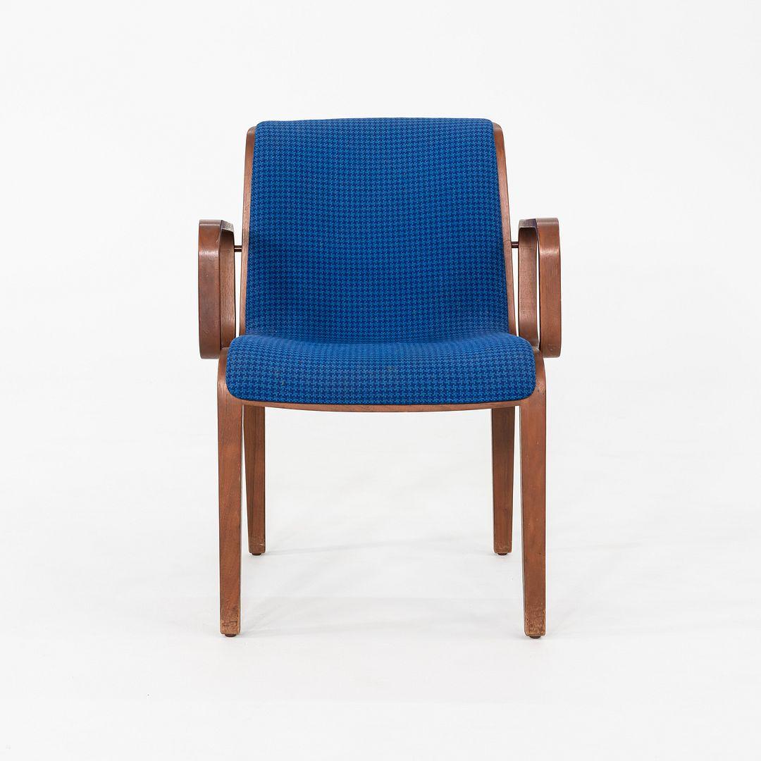 Americano 1970 Bill Stephens 1300 Series Dining Chair per Knoll in tessuto viola e noce in vendita