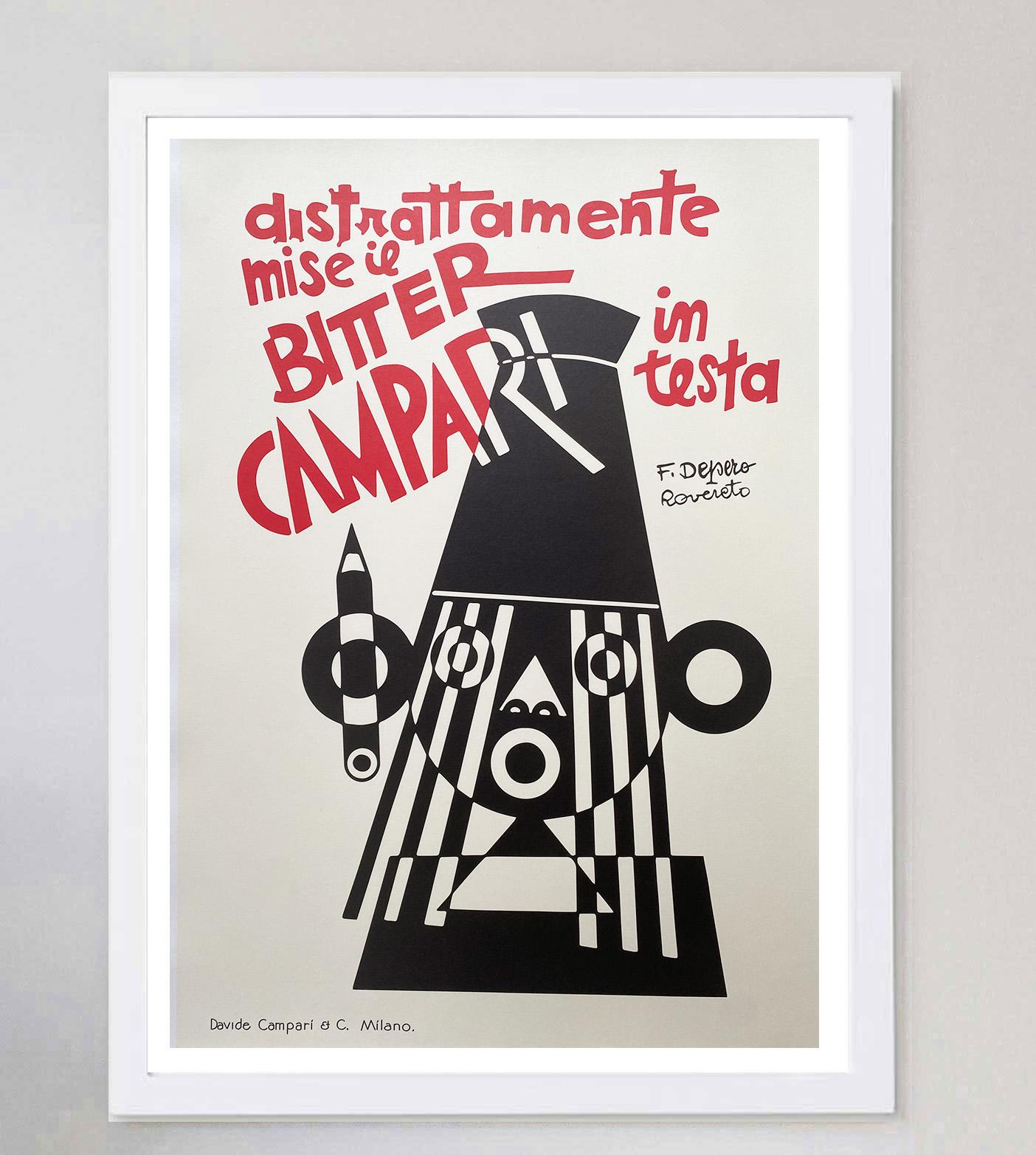 L'iconico marchio italiano di liquori Campari ha collaborato più volte con l'artista futurista Fortunato Depero, iniziando la loro relazione nel 1924.

Campari è stato fondato nel 1860 da Gaspare Campari e l'aperitivo è oggi più popolare che mai.