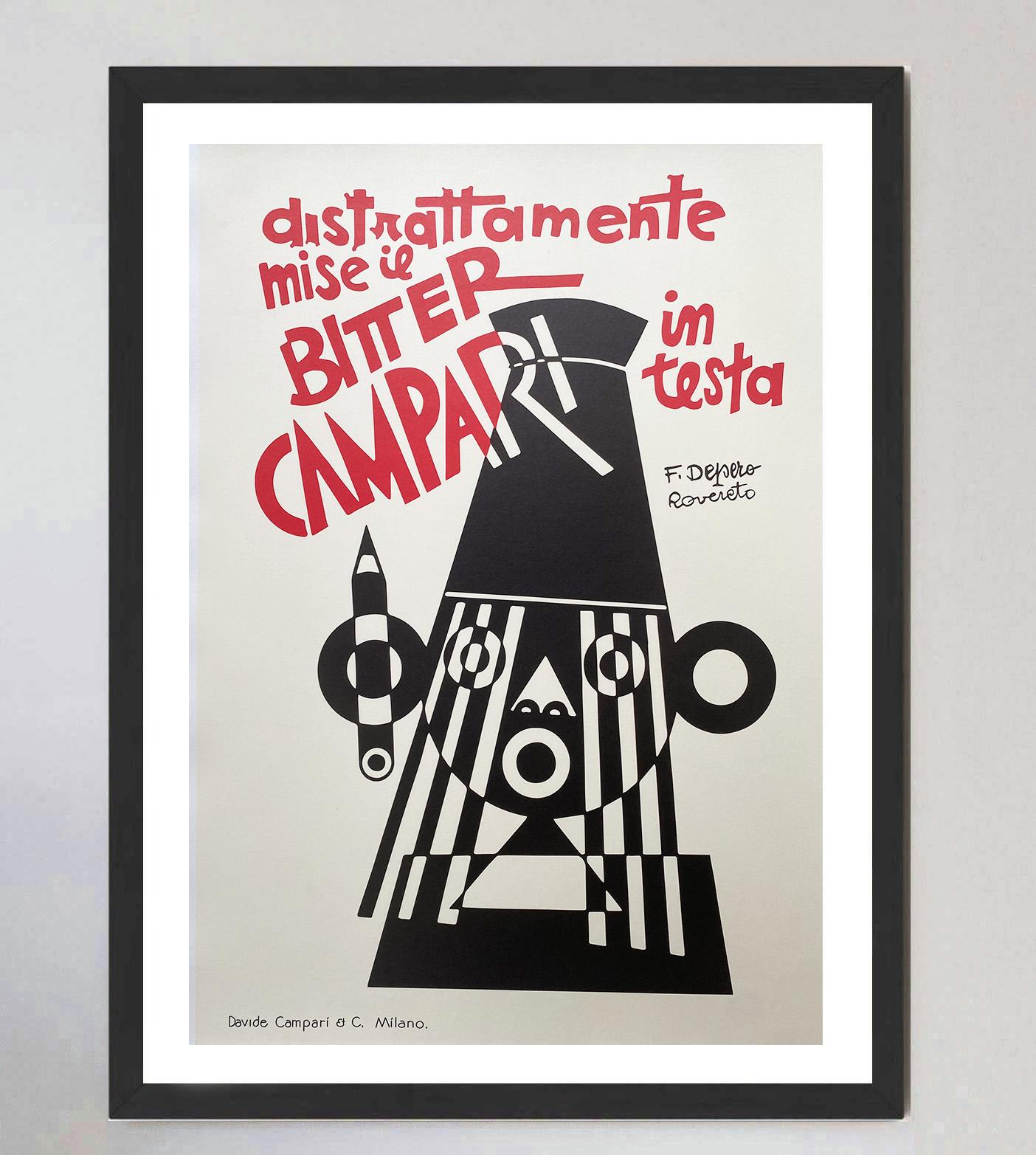 Fine XX secolo 1970 Bitter Campari In Testo - Depero Poster originale d'epoca in vendita
