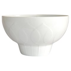 1970 Bjorn Wiinblad Rosenthal Lotus White Porcelain Serving Bowl Made in Germany