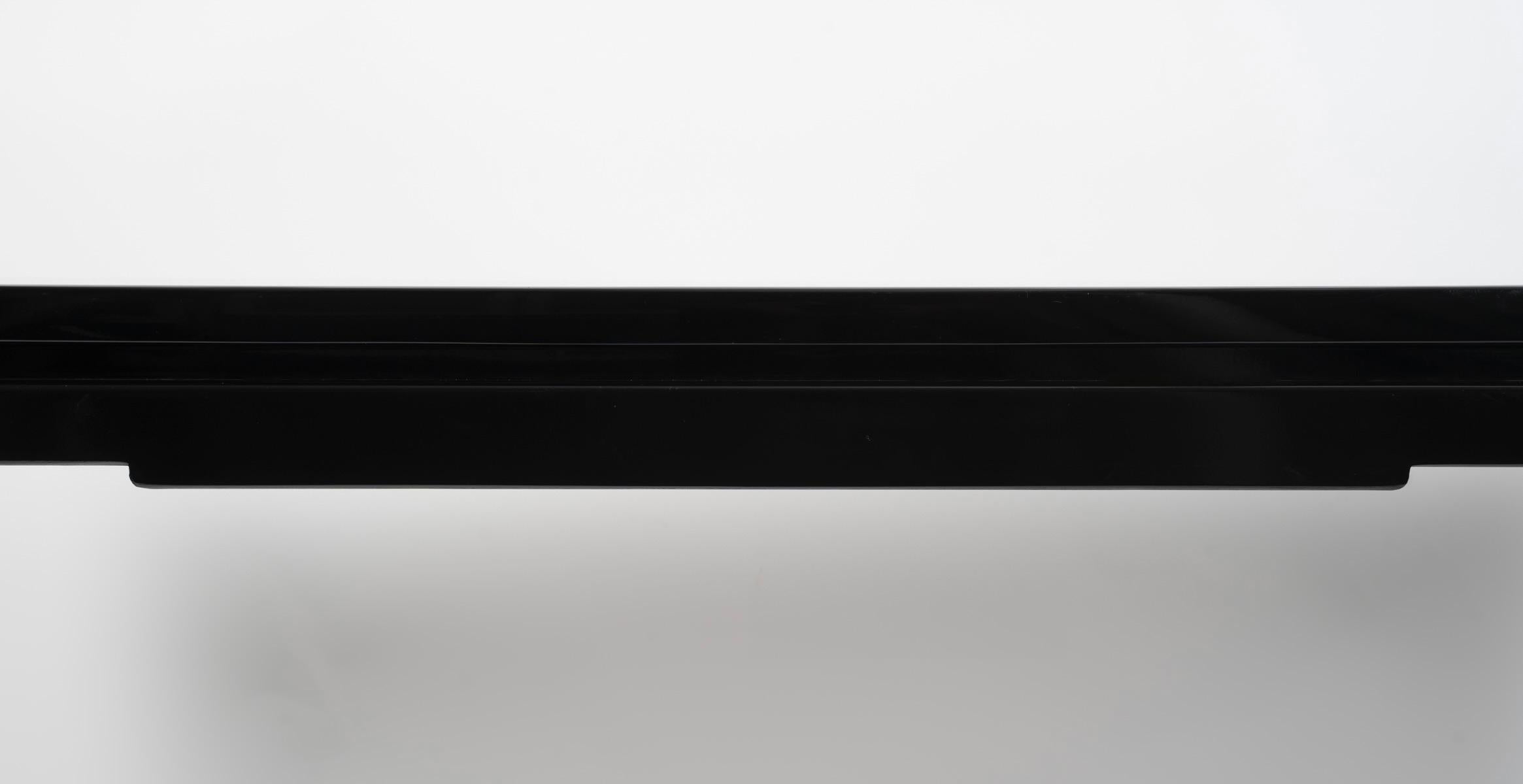 Lacquered 1970 Black lacquer console by Maison Roche For Sale
