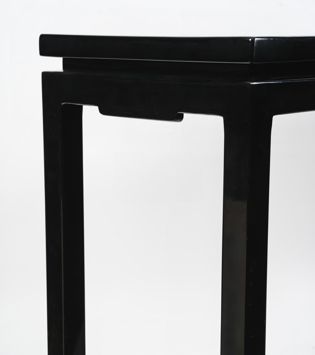 Late 20th Century 1970 Black lacquer console by Maison Roche For Sale